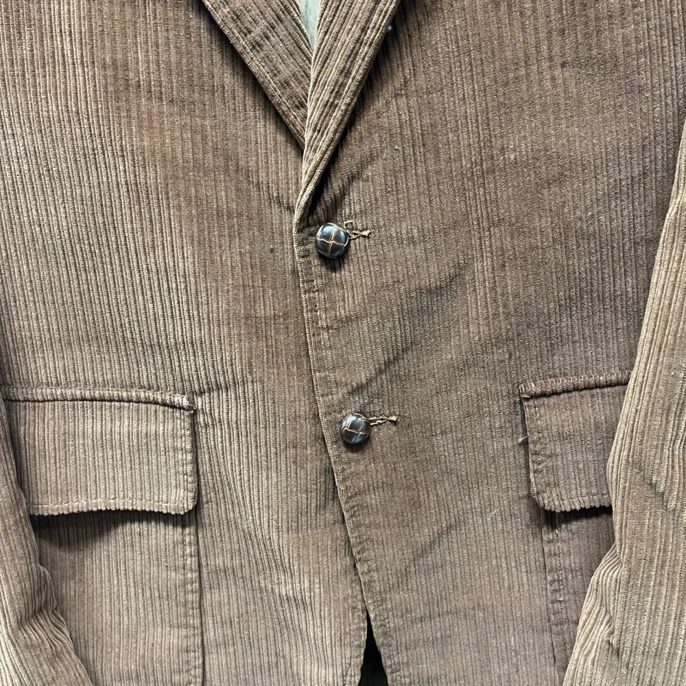 The Man from California Vintage Brown Corduroy Blazer Sport Coat 40R 70s